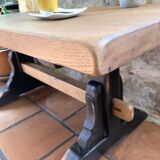 Monastery coffee table in wood and black patina