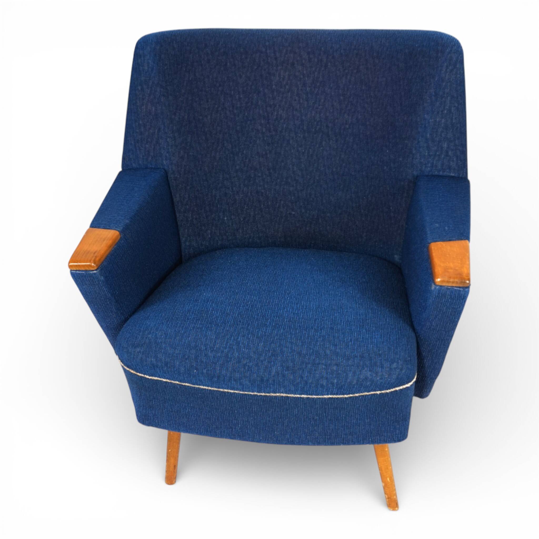 Blue cocktail chair MCM, 1950