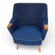Blue cocktail chair MCM, 1950