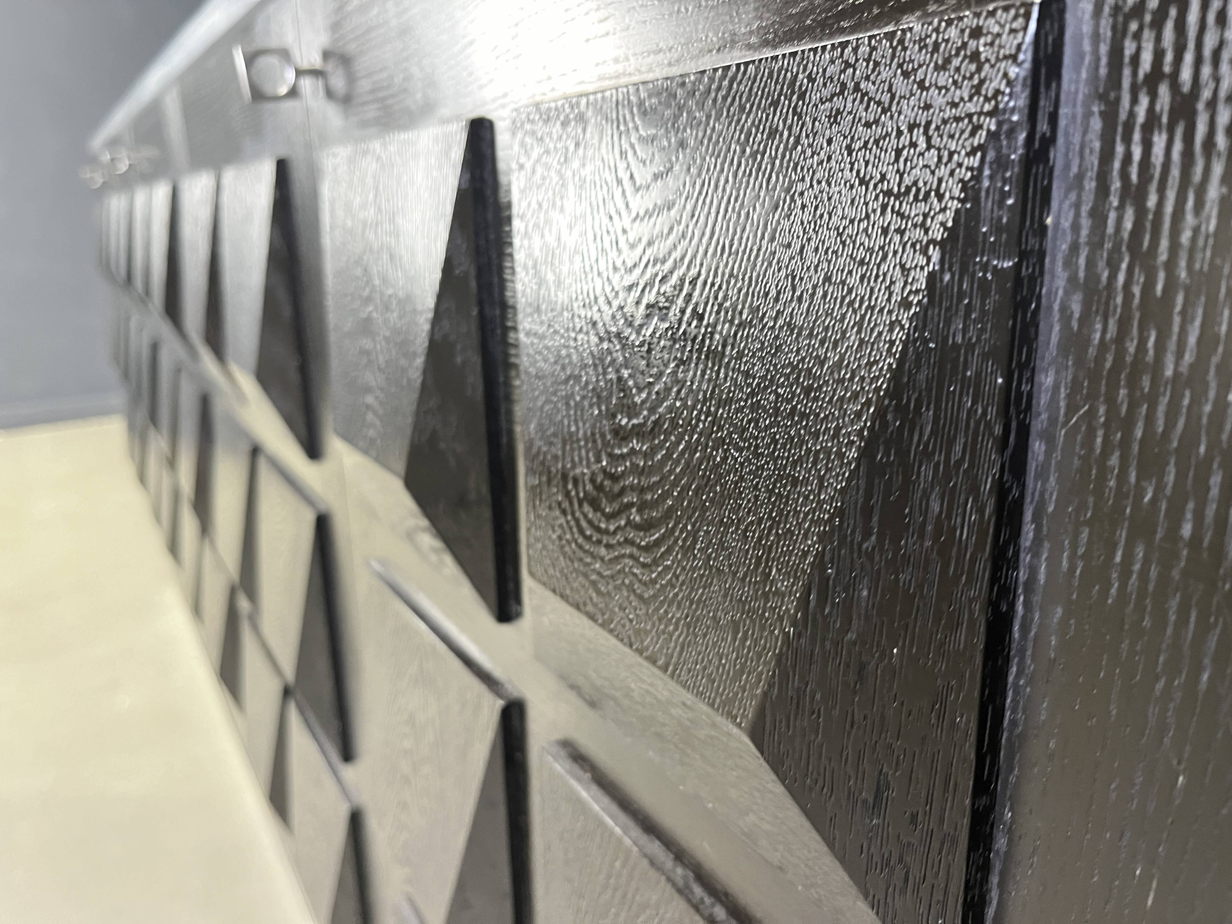 Black brutalist credenza, 1970s