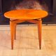 Maison Gouffé Gueridon Table in Sycamore and Bronze, France, circa 1950