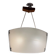 Scandinavian pendant light in ribbed glass and teak, 1960