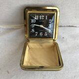 Old europa 2 travel alarm clock with 70's vintage gold case