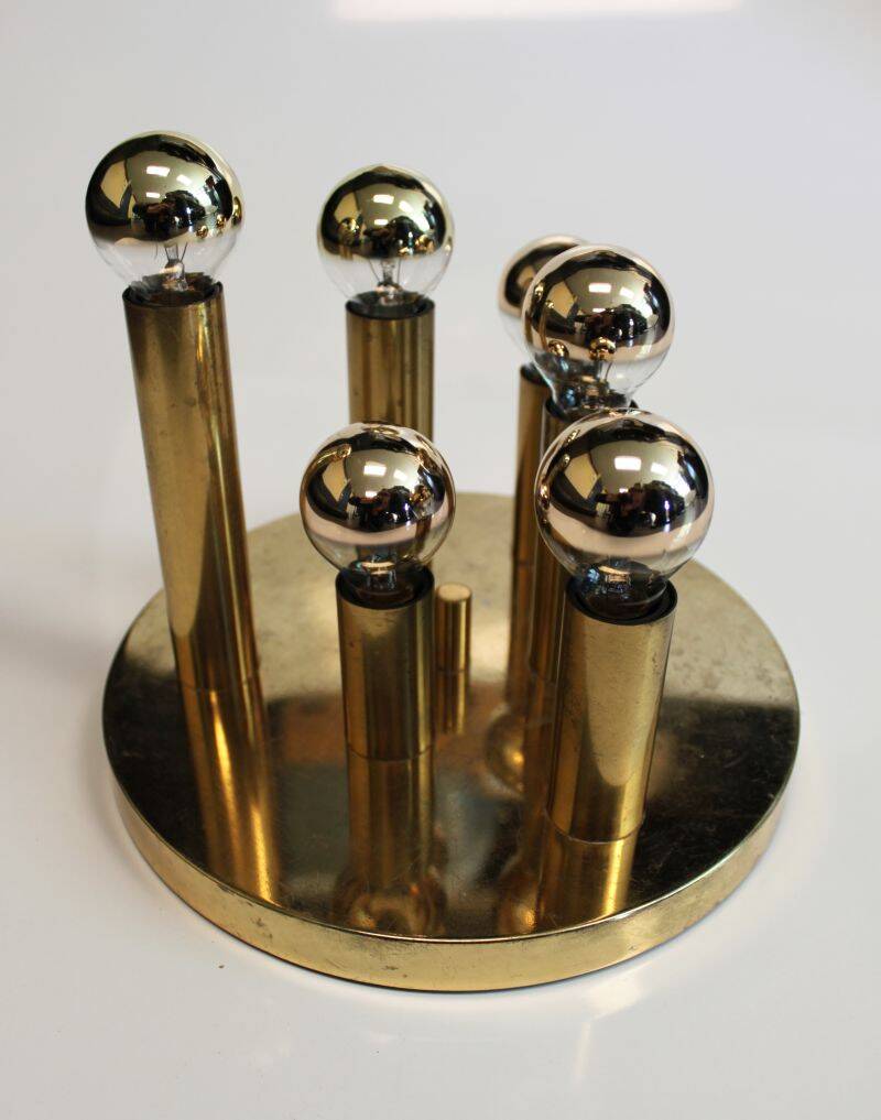 Ceiling light with 6 lights by Gaetano Sciolari for Boulanger, Italy, 70s.