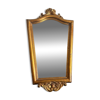 gold wood wall mirror