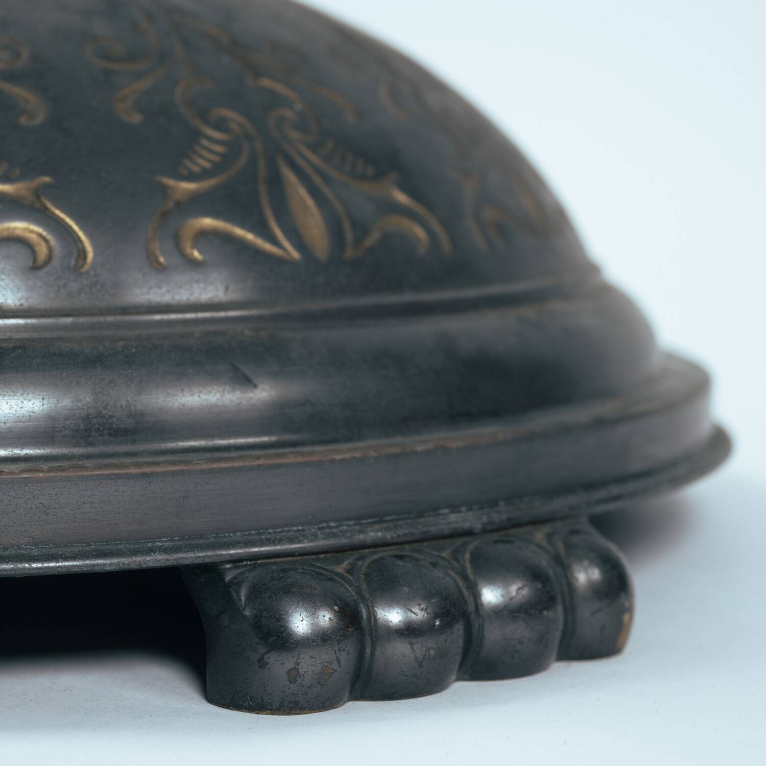 Dutch Art Nouveau occasional table with floral relief decor, 1920s