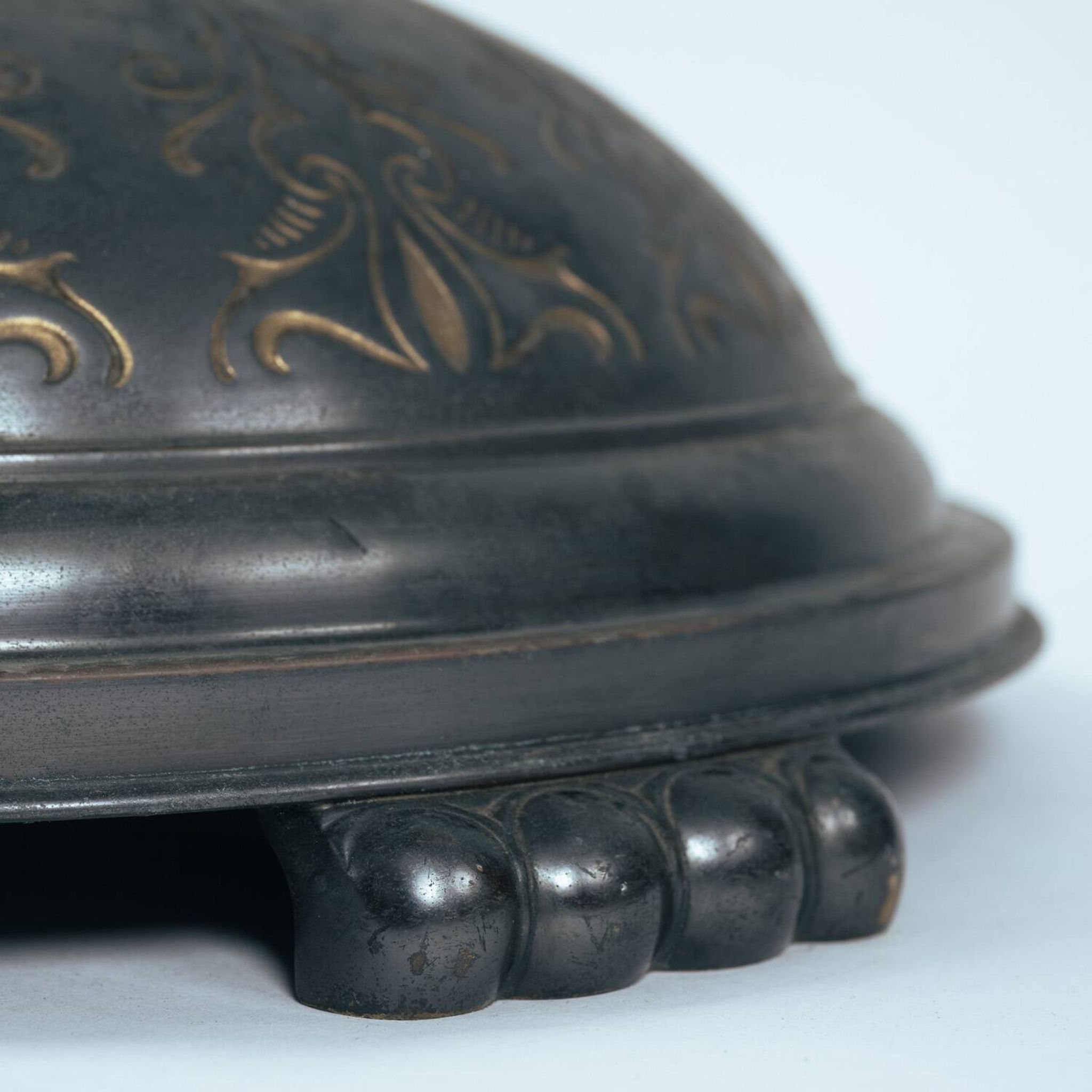 Dutch Art Nouveau occasional table with floral relief decor, 1920s