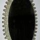 Egon Hillebrand large oval lucite illuminated wall mirror, 80 cm x 50 cm, 1960s