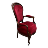 Red velvet armchair