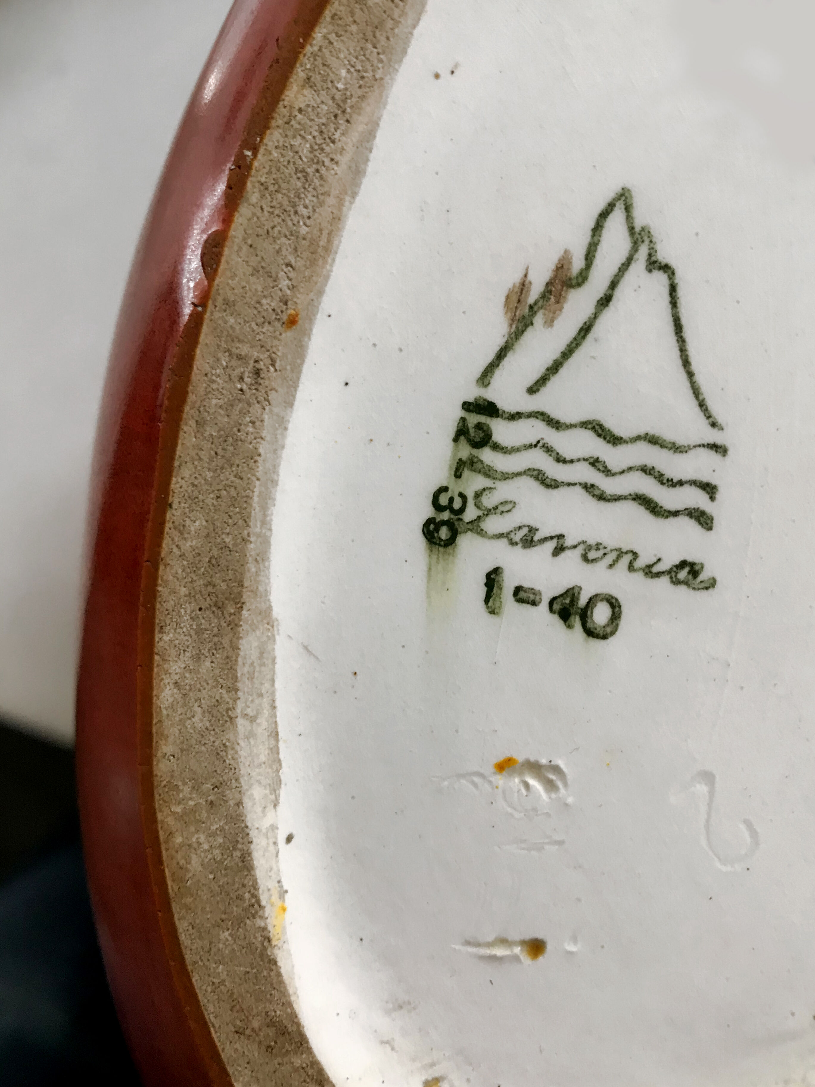 Italian Guido Andloviz big orange ceramic vase, 1940s