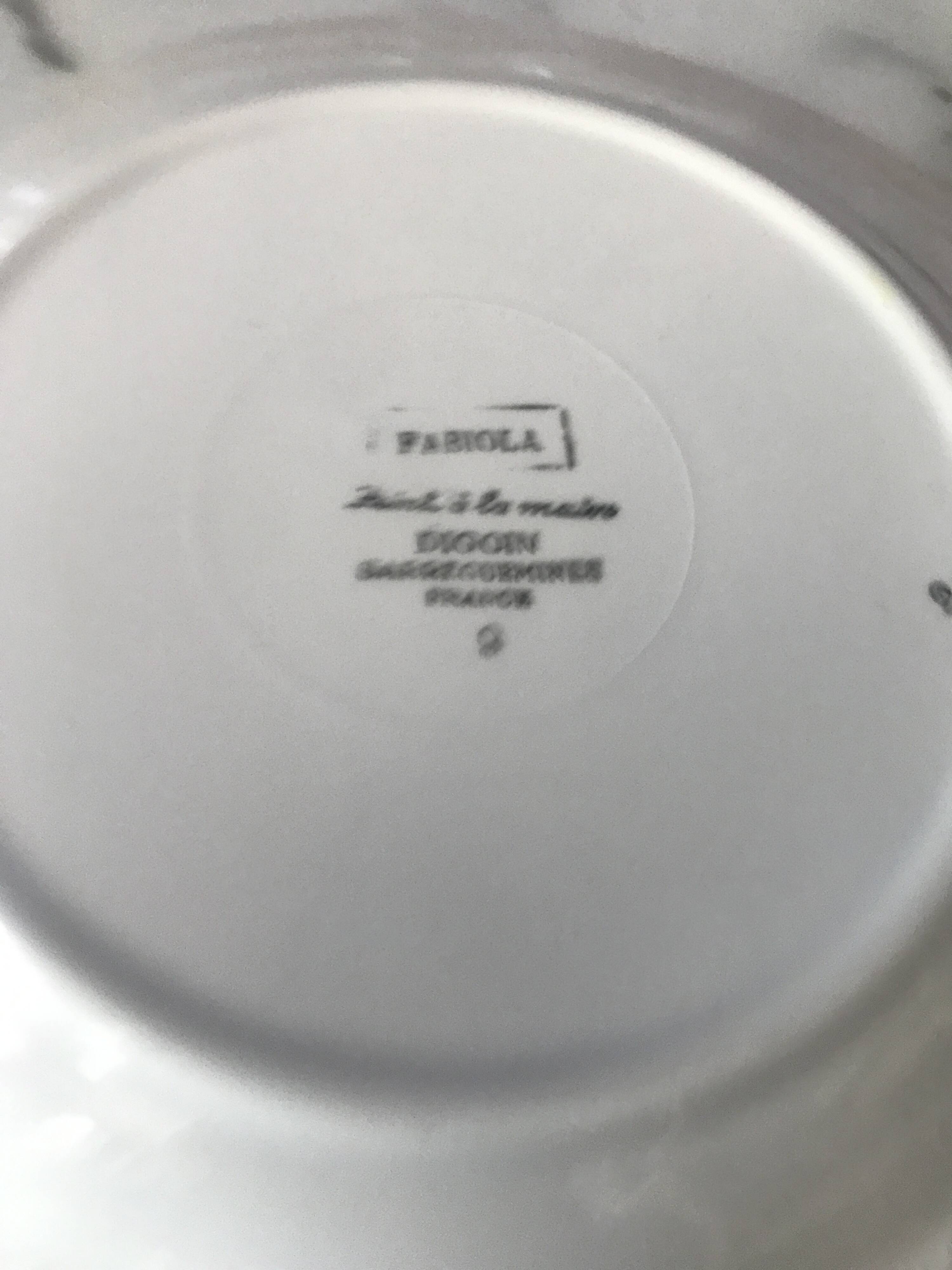 Fabiola Digoin Sarreguemines deep plates from the 50s