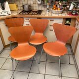Chaises de cuisine en multipli courbé et inox