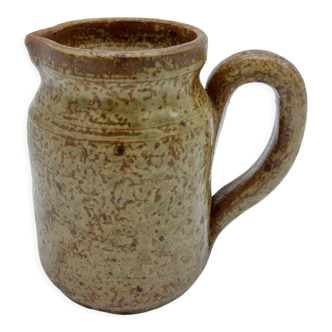Vintage speckled stoneware pitcher