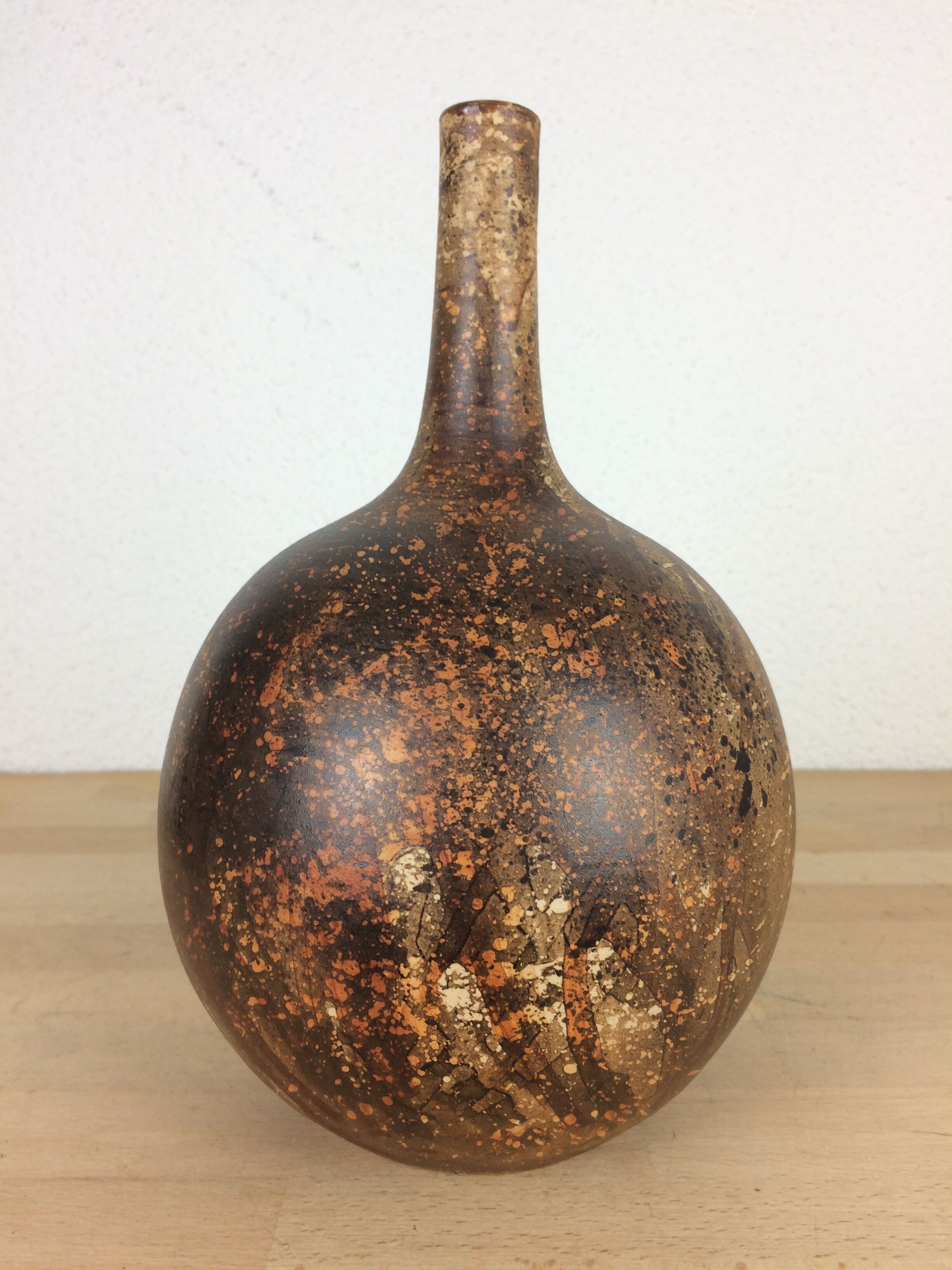 Ceramic ball vase signed Gerhard Liebenthron, 70s