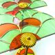 Pair of stained glass wall sconces