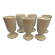 Set of 6 white mazagrans in PILLIVUYT porcelain.