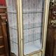 Louis XV / Rococo style display cabinet, painted wood in cream and gold tones.