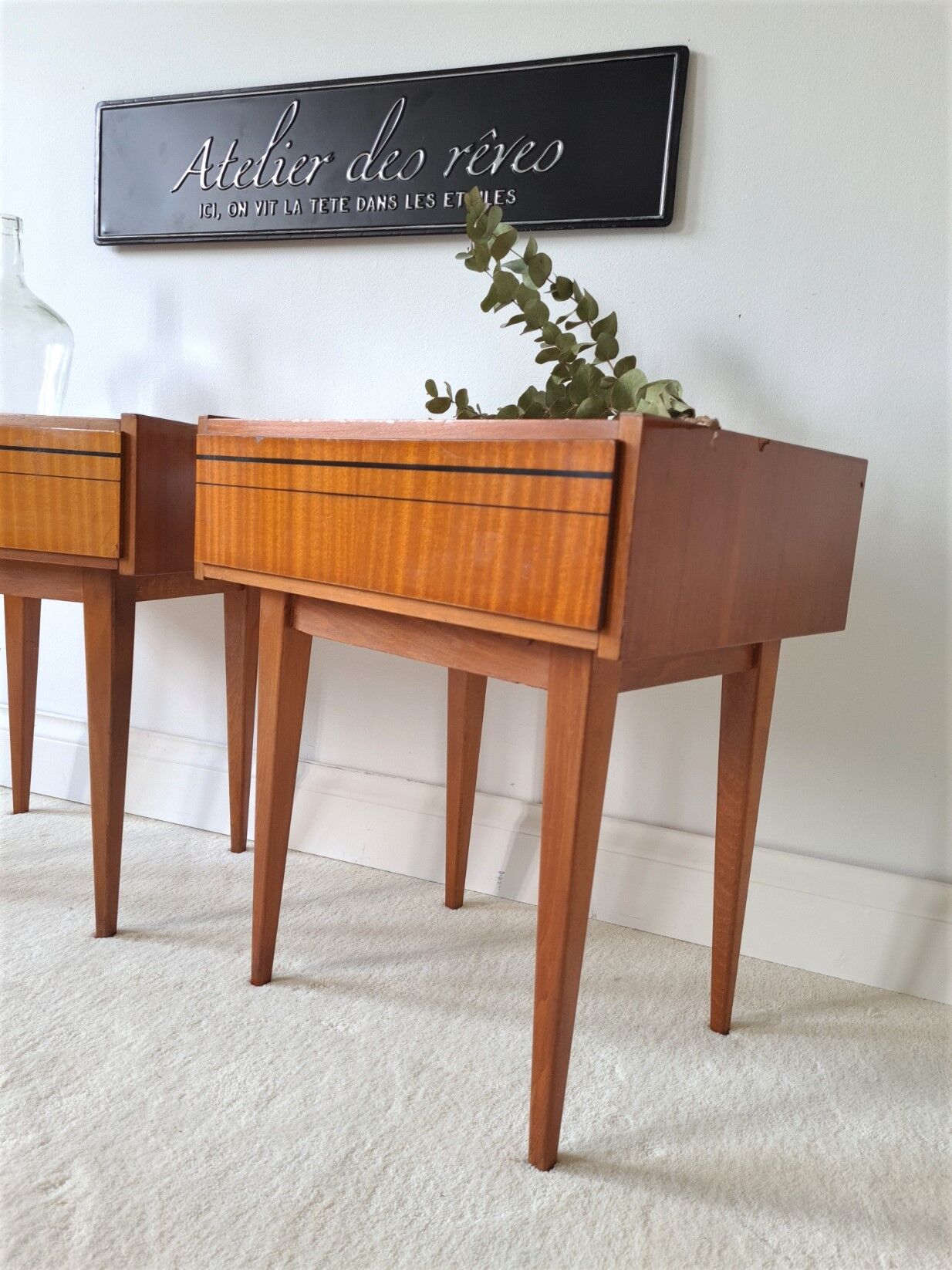 Pair of scandinavian bedside tables