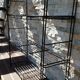 Vintage wall shelf in black wired metal 70s