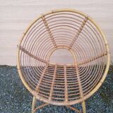 Pair of rattan armchairs