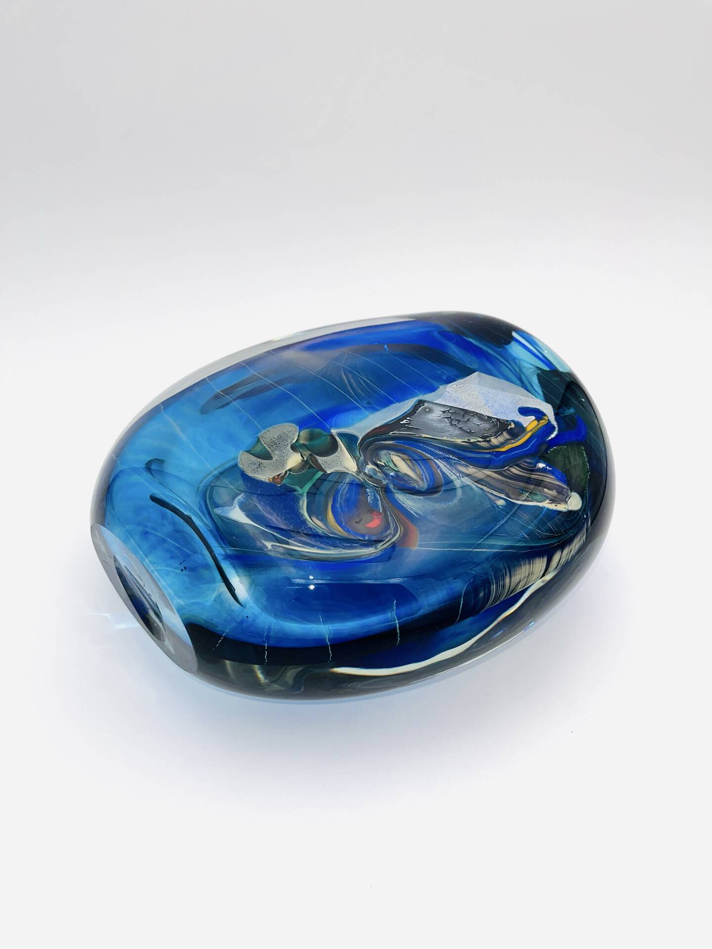 Vase Robert Pierini 2002 Studio Glass 6.3kg Inclusion Polychrome Signed