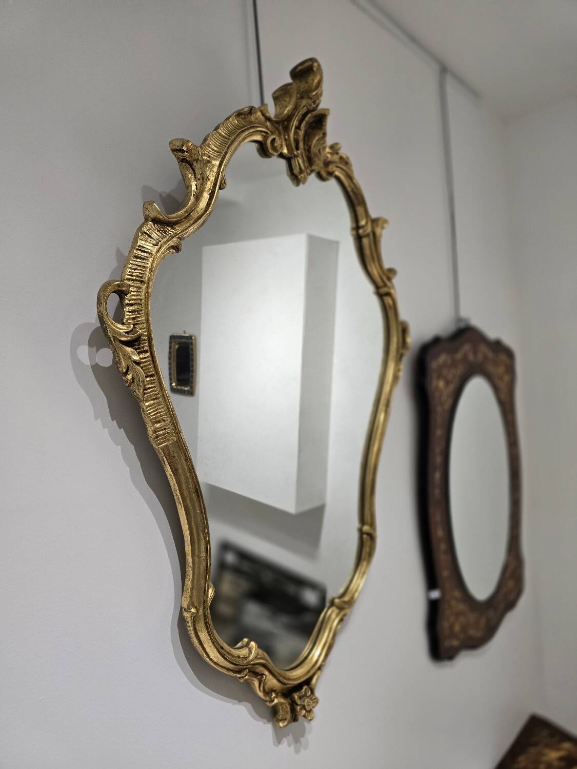 Large gilded baroque mirror