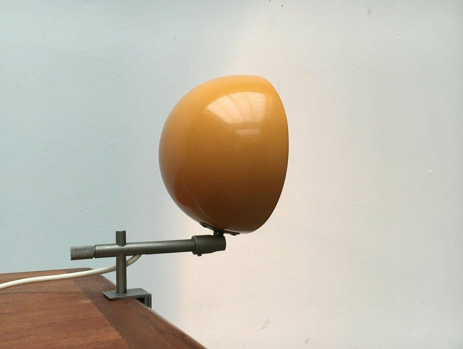 Minimalist German clamp lamp from the mid-century space age by Beisl, 1960s