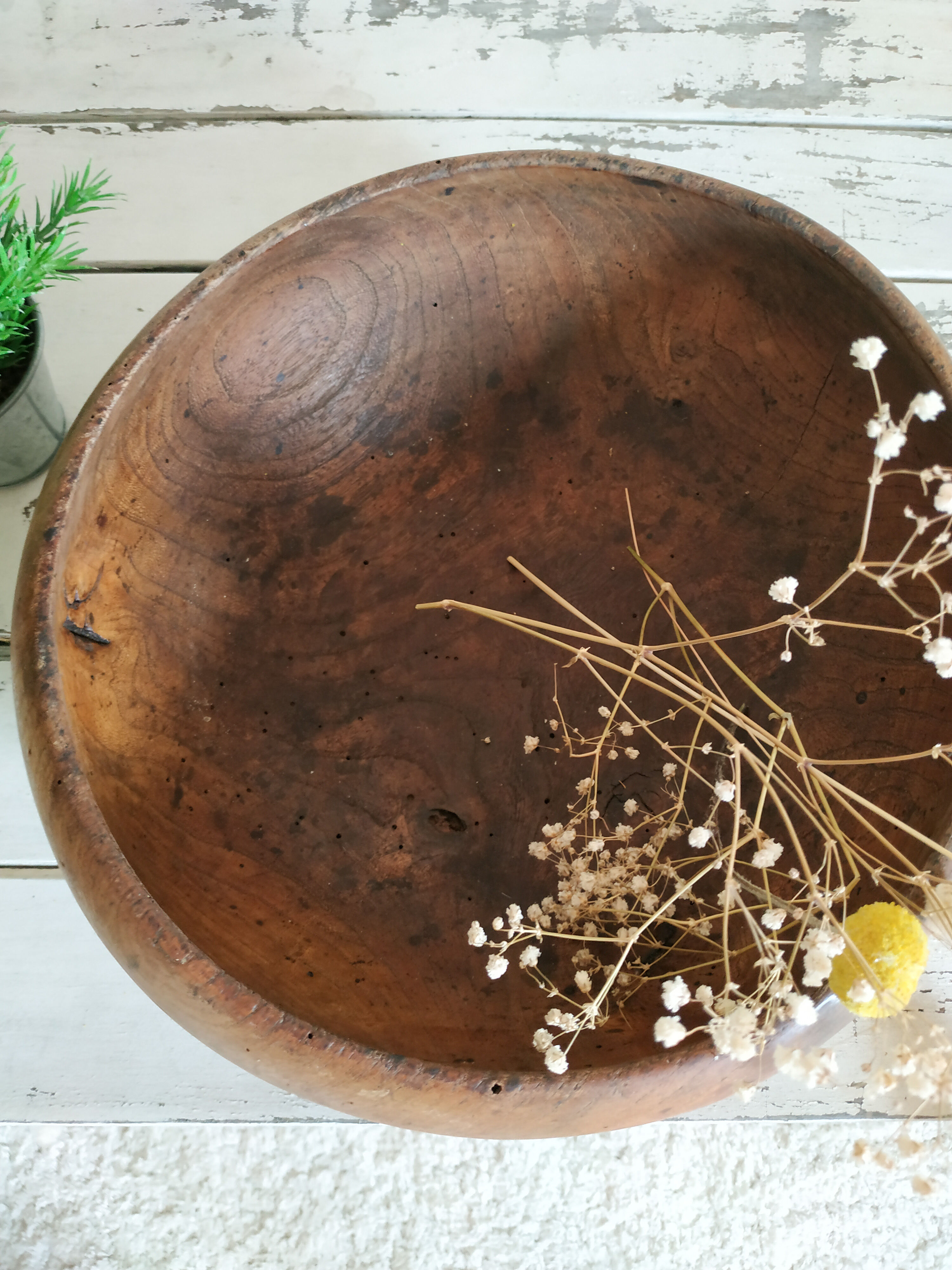 Old wooden bowl