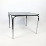 1970s chrome and glass coffee table