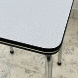 Set of 4 vintage grey chrome Formica stools.