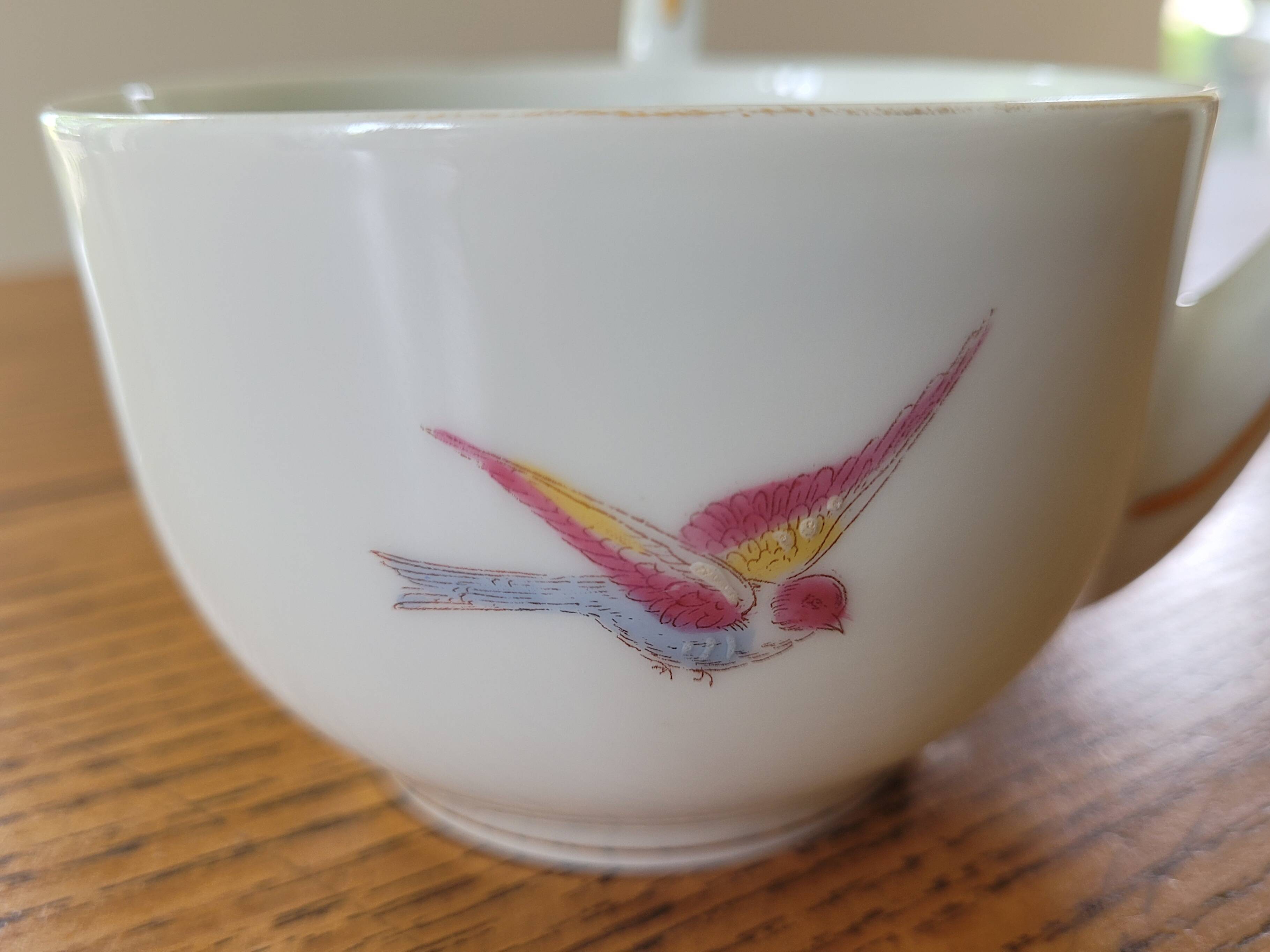 Antique porcelain duck mug for the sick