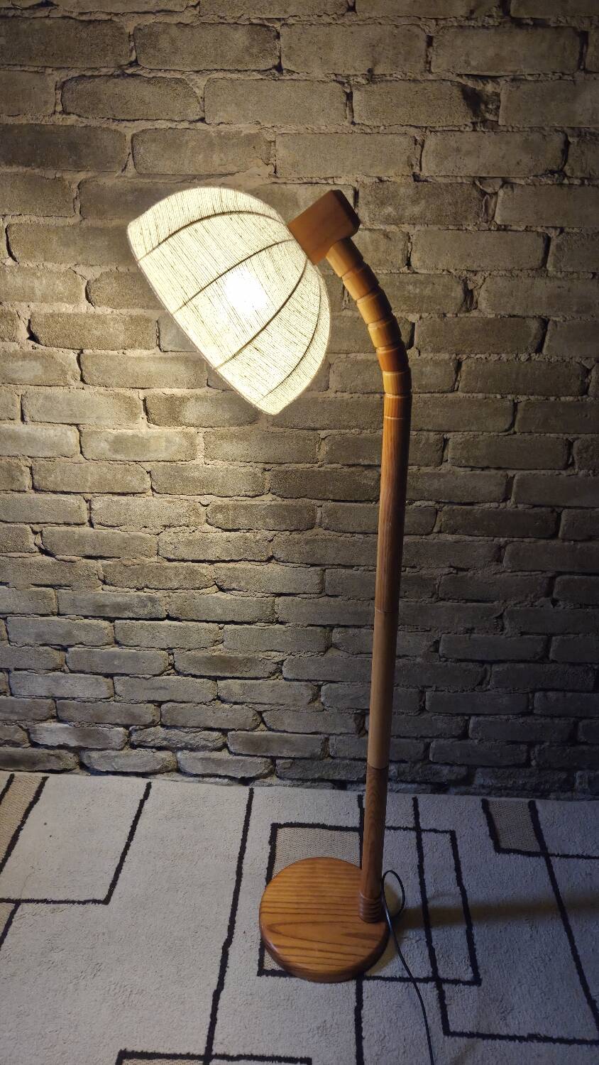 Danish pine floor lamp 1970