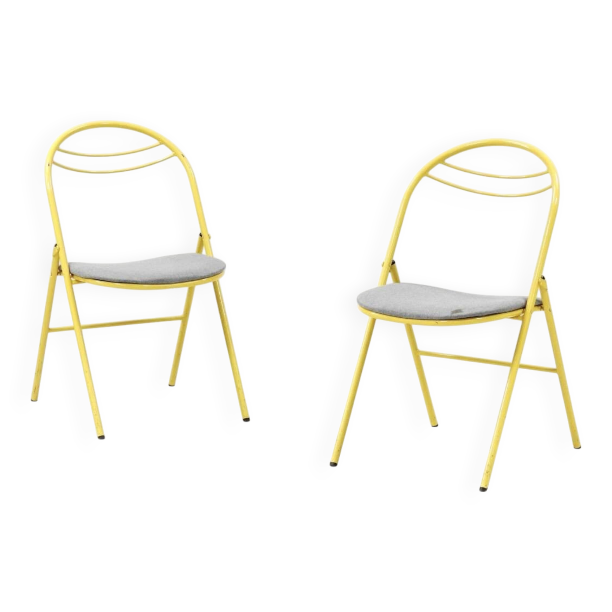 Pair of “plichaise” chairs, Souvignet edition, 1980