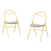 Pair of “plichaise” chairs, Souvignet edition, 1980