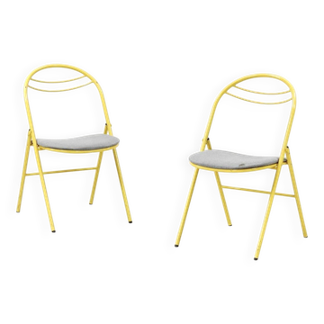 Pair of “plichaise” chairs, Souvignet edition, 1980
