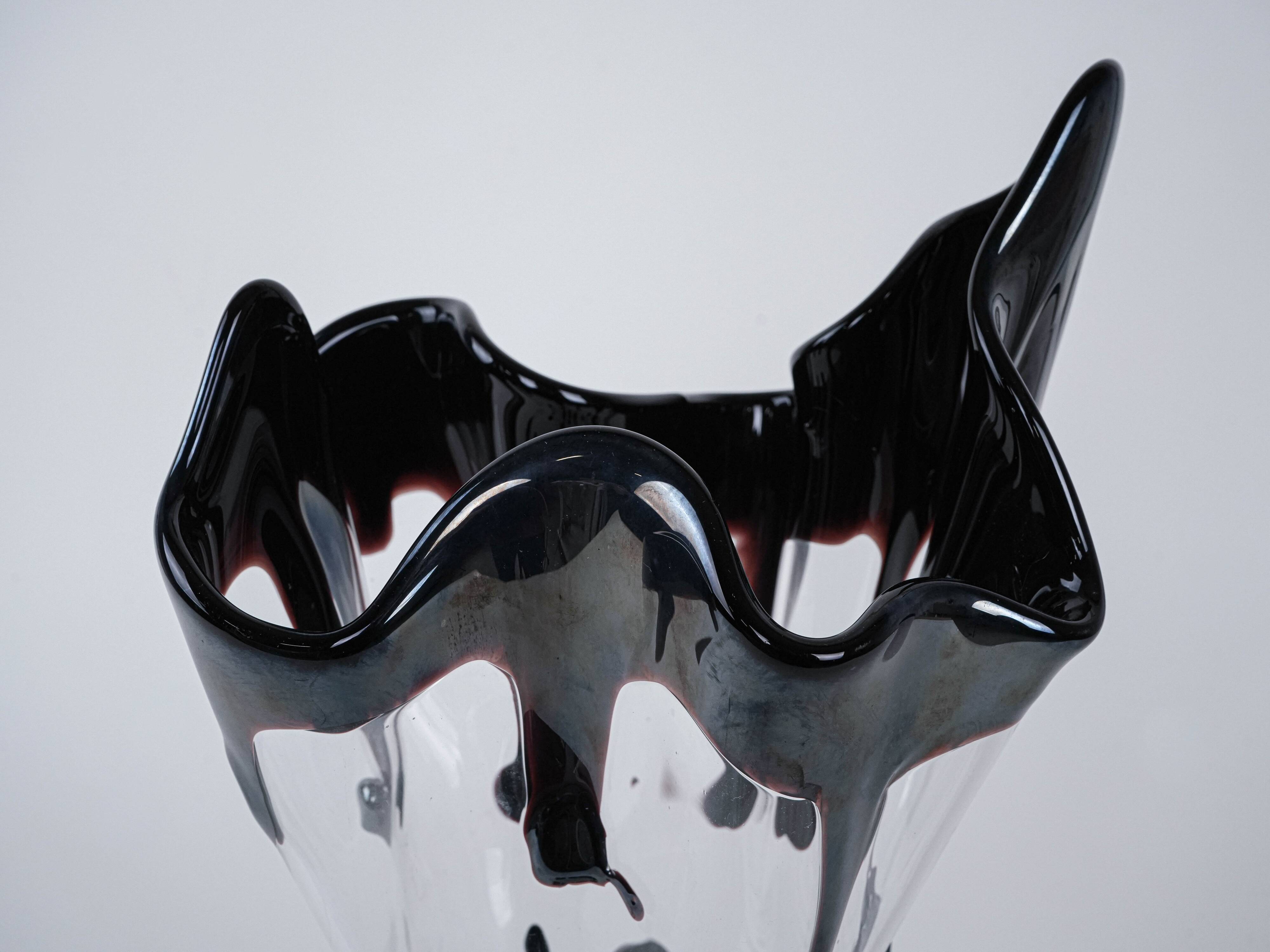 Murano glass vase, Italian design, 1960s, manufactured in Italy