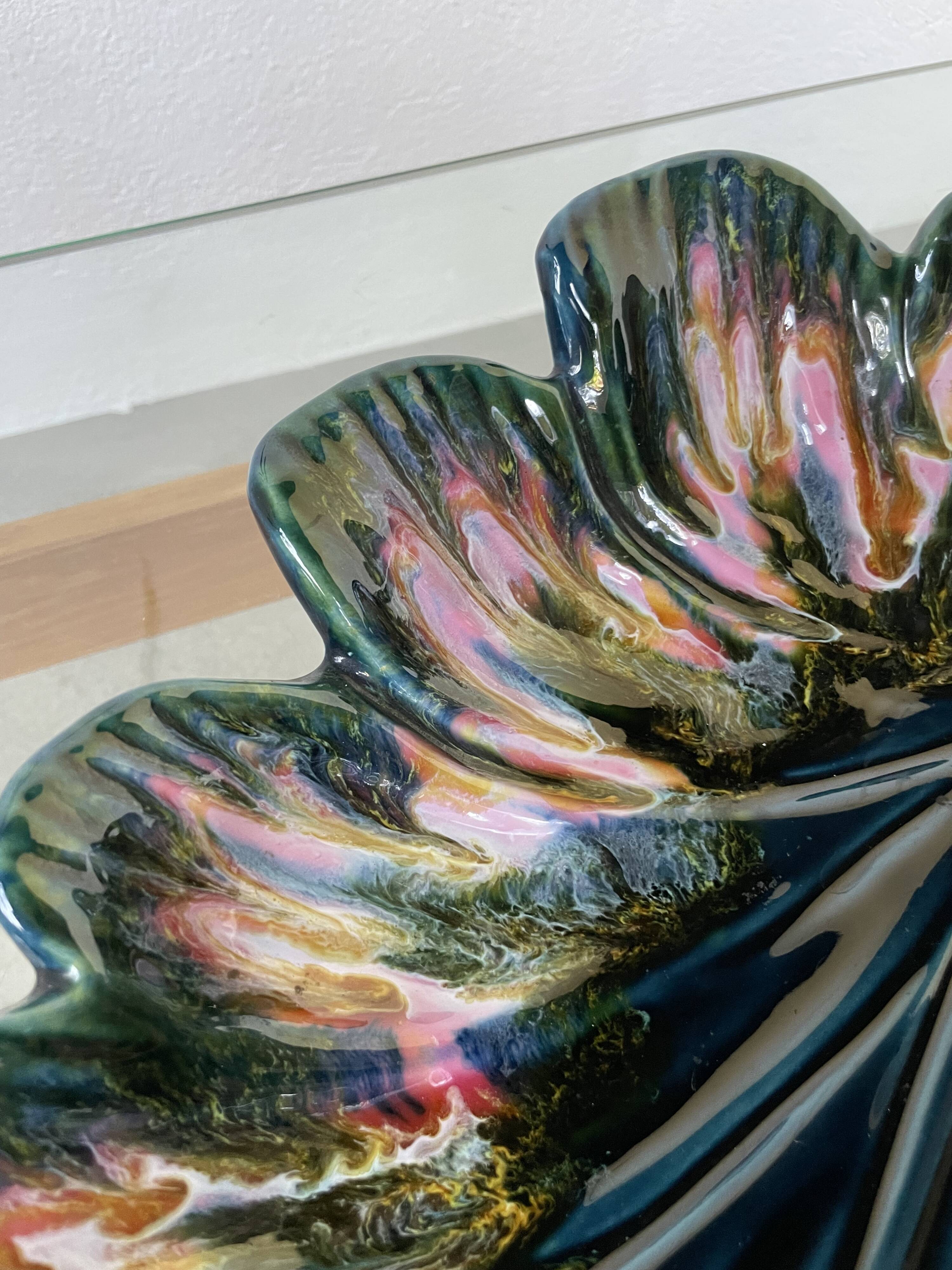 Large Vallauris leaf dish