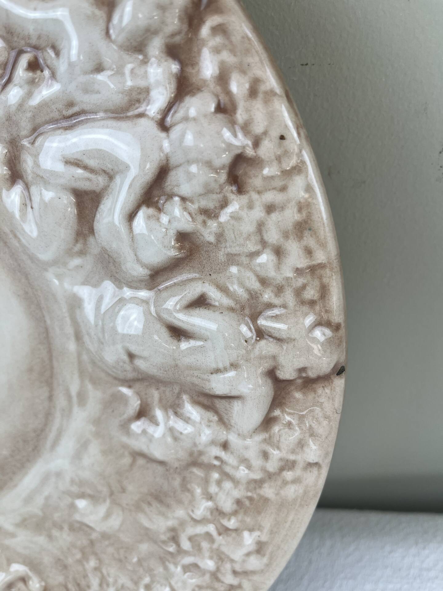Ensemble Capodimonte – Coupe sur piédouche et plat décoratif