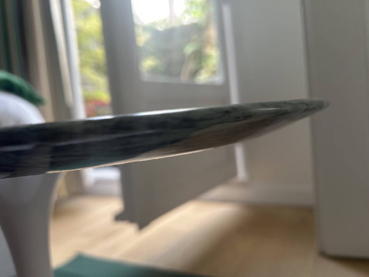 Pseudo Knoll gueridon green marble