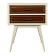 Vintage 1960's Beech and Teak Nightstand