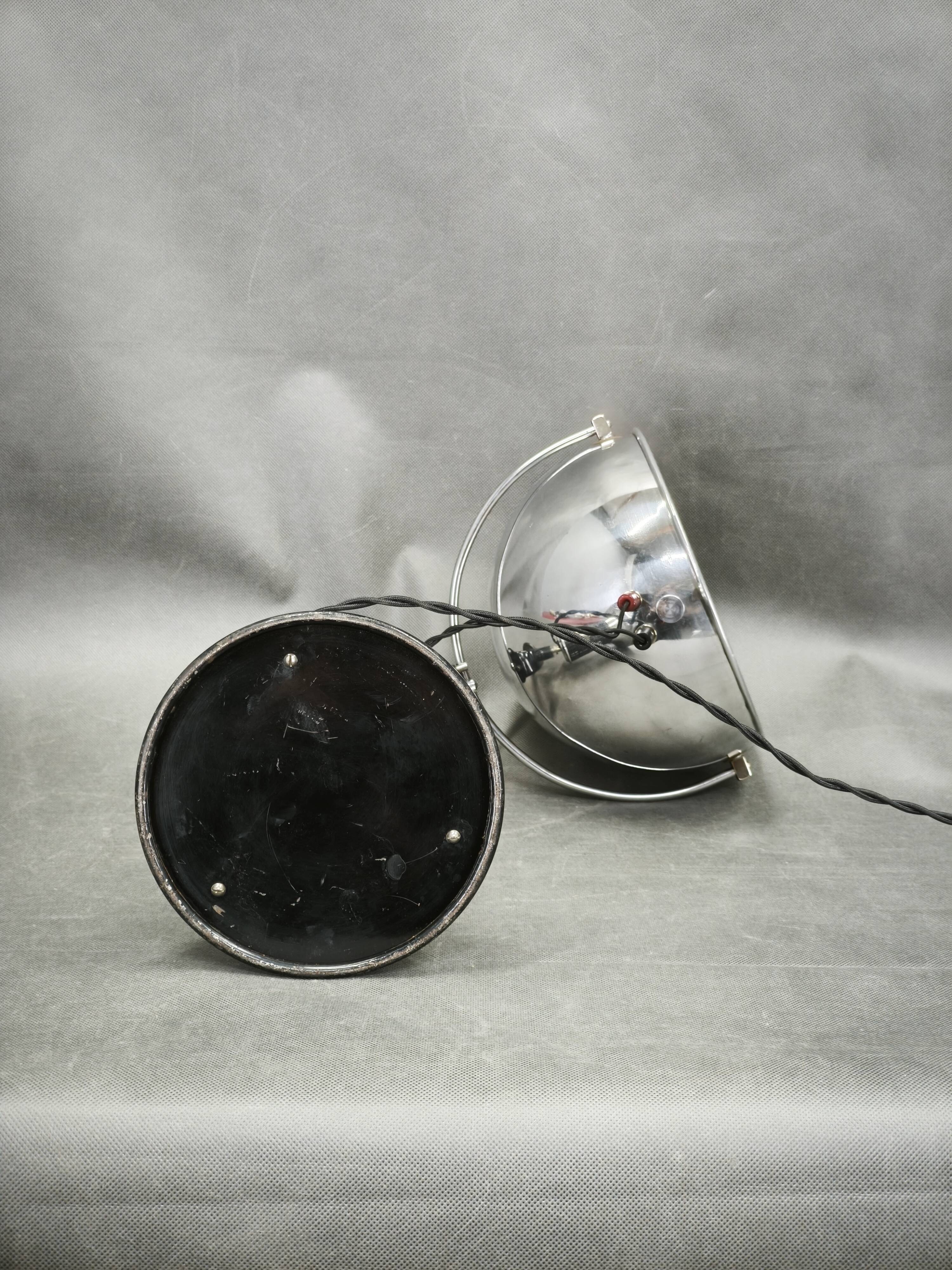 1930s Bauhaus Hanau Quartz Chrome Adjustable Table Lamp, Germany