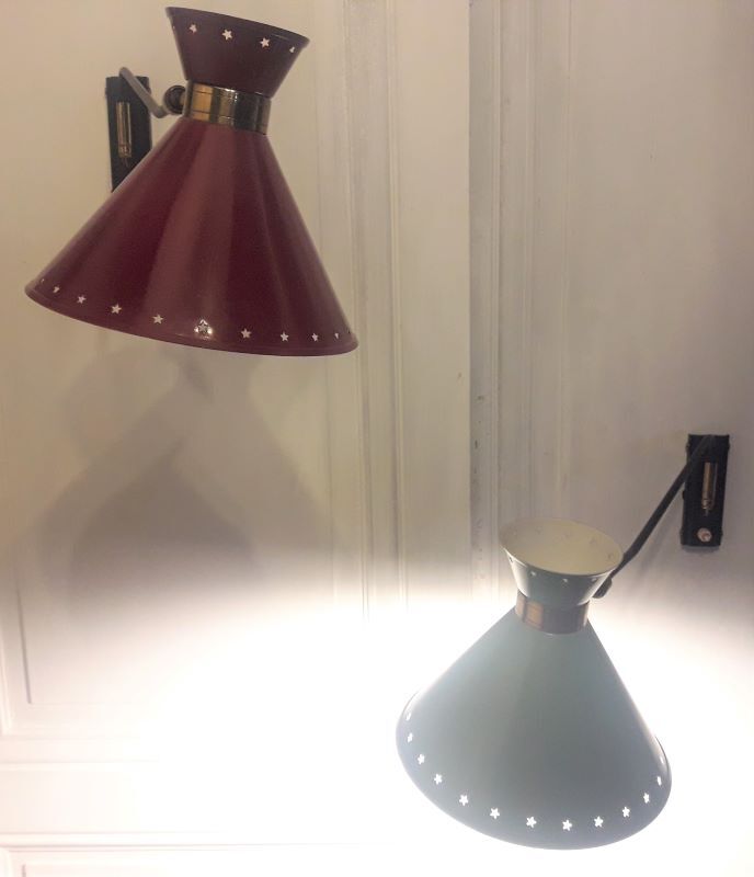 Wall light Diabolo René Mathieu 50s