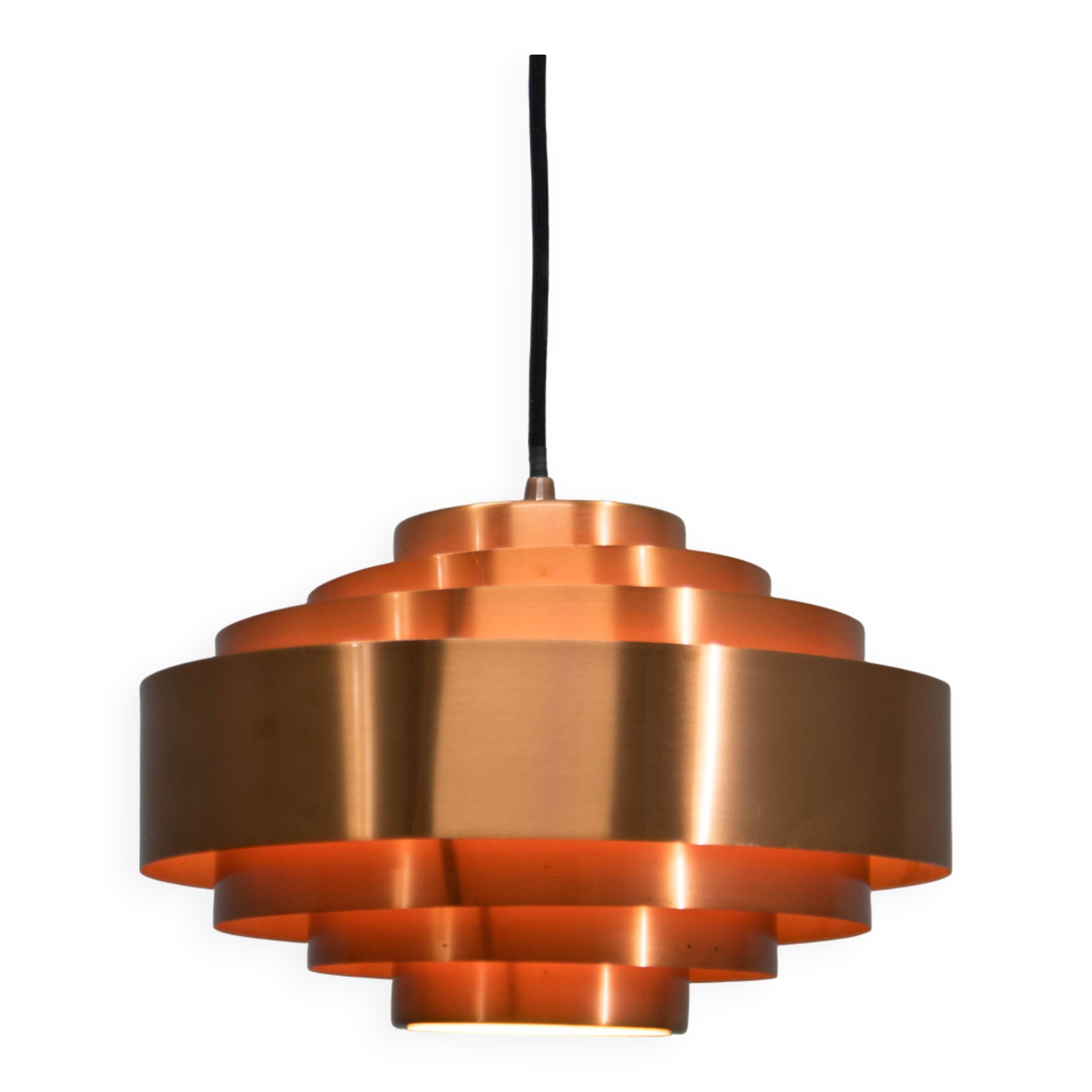 Copper Pendant by Jo Hammerborg for Fog & Morup, 1960s