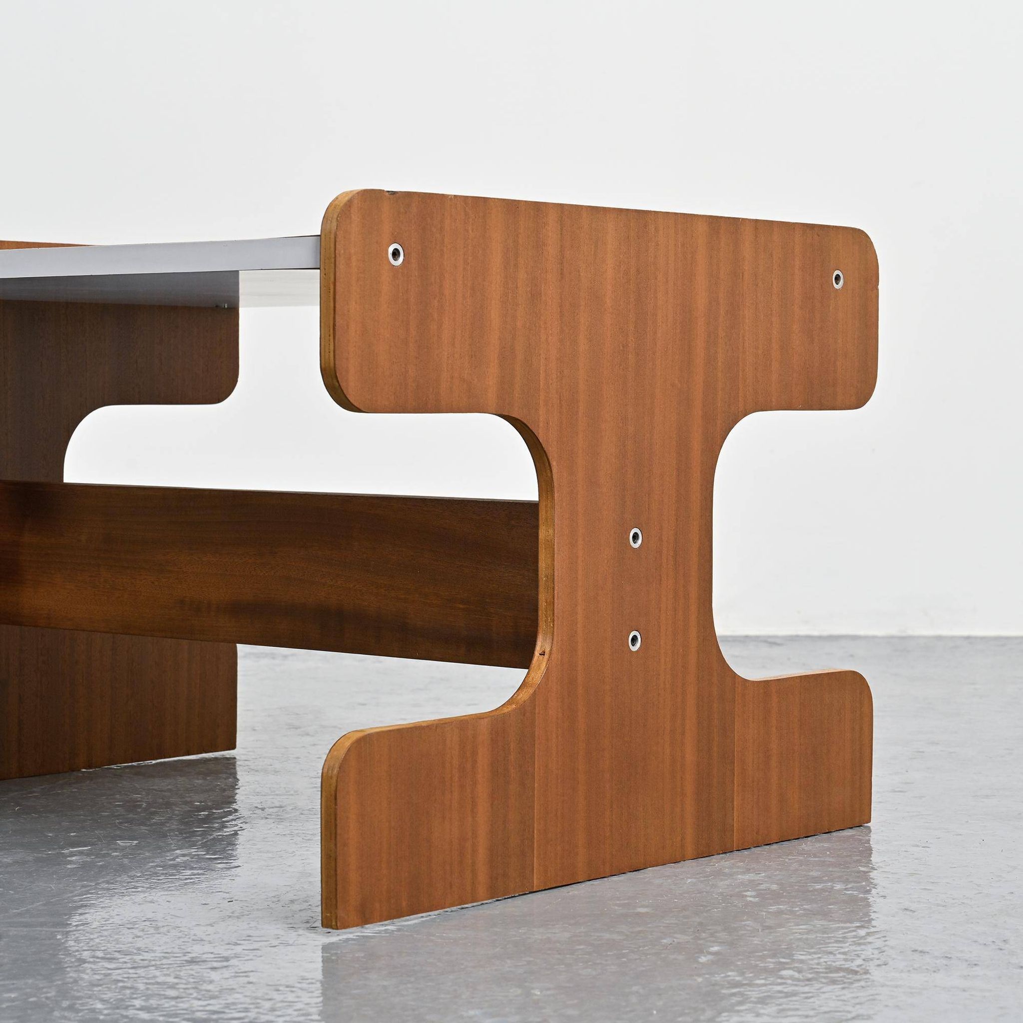 Plywood and laminate coffee table, Negroni, circa 1970
