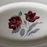 Ancien plat de service ovale faïence Sarreguemines Alesia