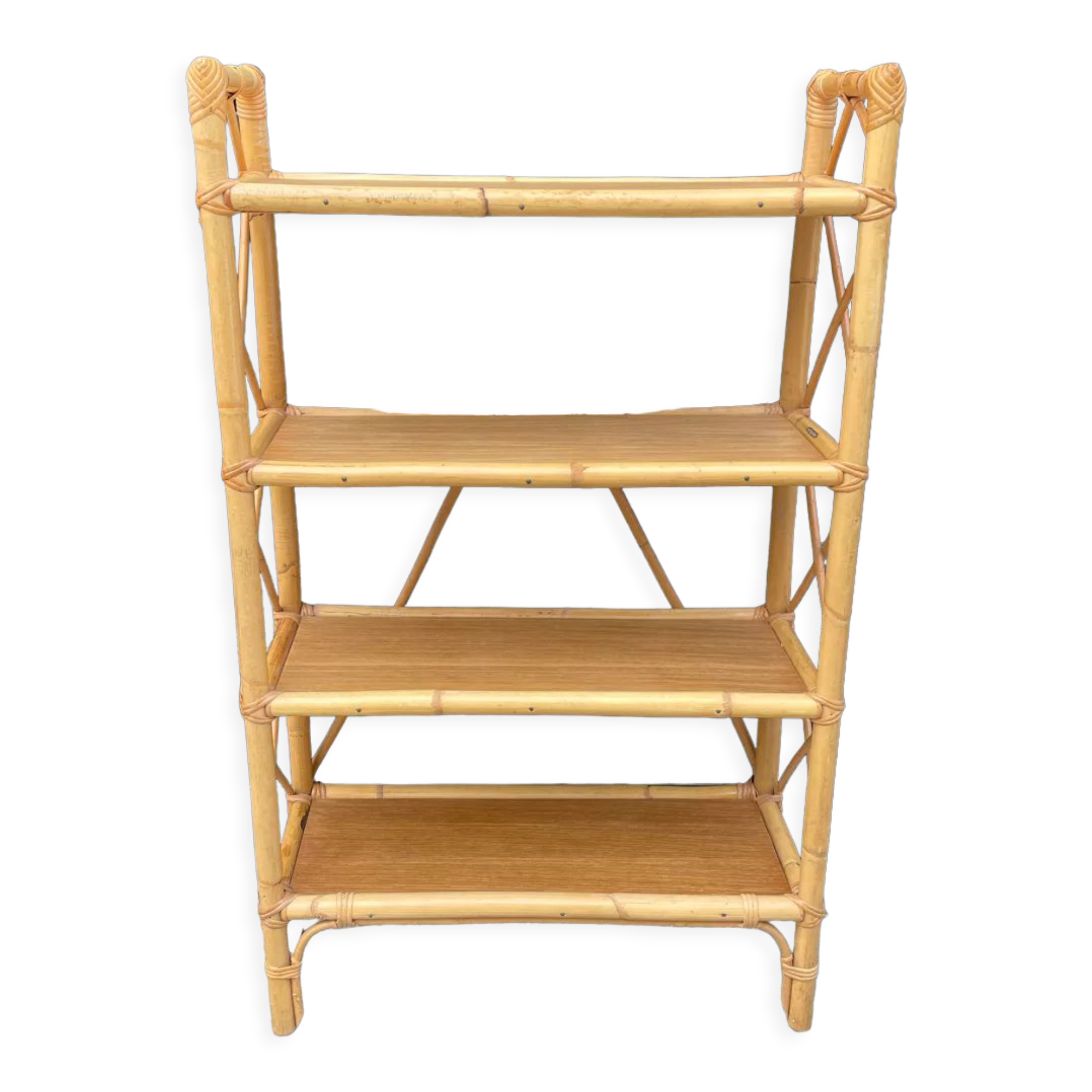 Vintage rattan shelf
