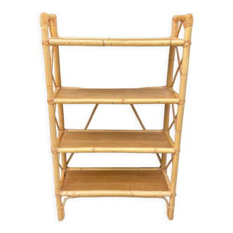 Vintage rattan shelf
