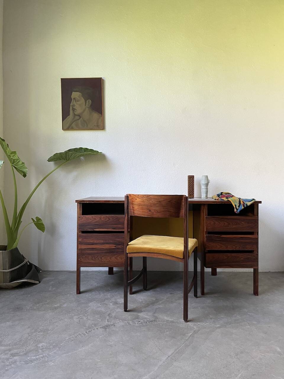 Desk and its Scandinavian rosewood chair