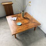 1940s inlaid oak coffee table