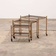 Trolleys three tables made in France in the 1950s.